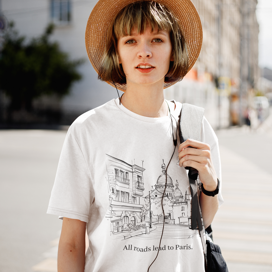 All Roads Lead To Paris Graphic T-Shirt